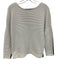 Akris Punto Size 4 White & Black Cotton Blend Long Sleeve Ribbed Side Zip Top White & Black / 4
