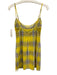Miaou Size Large Yellow, blue, red Polyester Blend Spaghetti Strap Plaid Dress Yellow, blue, red / Large