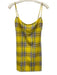 Miaou Size Large Yellow, blue, red Polyester Blend Spaghetti Strap Plaid Dress Yellow, blue, red / Large