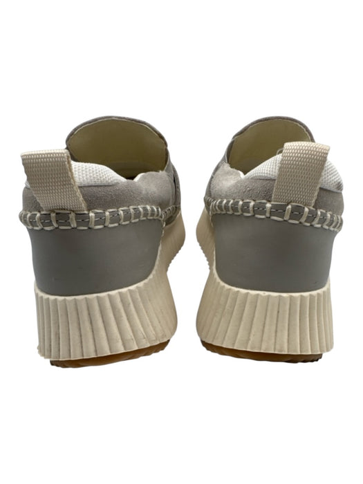 Dolce Vita Shoe Size 9 Gray & White Leather Upper Slip On Platform Sneakers Gray & White / 9