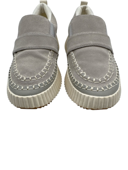 Dolce Vita Shoe Size 9 Gray & White Leather Upper Slip On Platform Sneakers Gray & White / 9