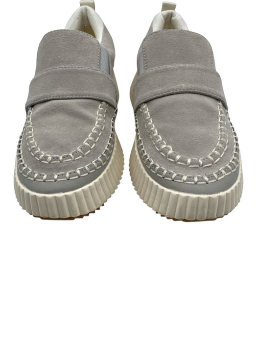 Dolce Vita Shoe Size 9 Gray & White Leather Upper Slip On Platform Sneakers Gray & White / 9