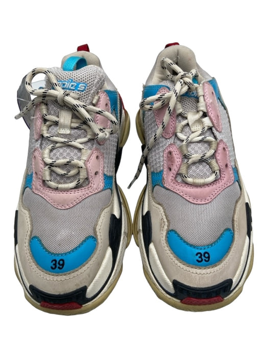 Balenciaga Shoe Size 39 Taupe, Pink, Black, White Leather & Textile Sneakers Taupe, Pink, Black, White / 39