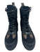 Louis Vuitton Shoe Size 37.5 Black & Multi Leather & Rubber Lace Up Combat Boots Black & Multi / 37.5