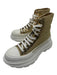 Alexander McQueen Shoe Size 37 White & Gold Leather Rubber Glitter Sneakers White & Gold / 37