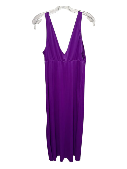 Natori Size M Purple Polyester Sleeveless V Neck Semi Sheer Dress Purple / M