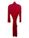 Natori Size L Red Polyester Open Front Tie Waist Robe Red / L