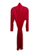 Natori Size L Red Polyester Open Front Tie Waist Robe Red / L
