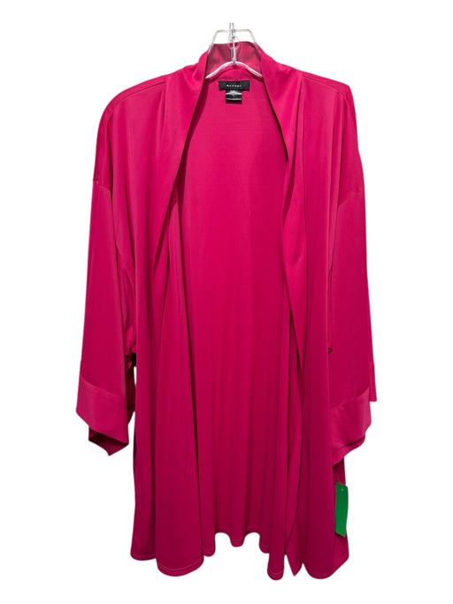 Natori Size L Hot pink Polyester Open Front Side Pockets Sash Inc Robe Hot pink / L