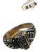 No Brand Silver & Gold Mixed Metals Diamond Band Ring Silver & Gold
