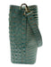 Brahmin Aqua Leather Embossed Rosegold Bucket Bag Aqua / S/M