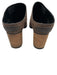Sorel Shoe Size 8 Dark Brown Leather Rubber Sole Stacked Heel Clogs Dark Brown / 8