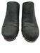 Sorel Shoe Size 8 Black Leather Rubber Sole Stacked Heel Clogs Black / 8