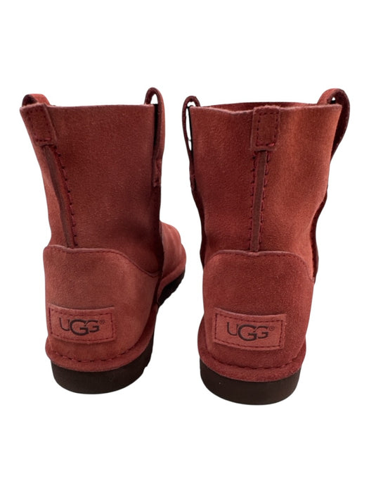 Ugg Shoe Size 8 Pink Red Leather Booties Pink Red / 8