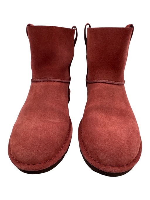 Ugg Shoe Size 8 Pink Red Leather Booties Pink Red / 8