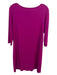 Eileen Fisher Size PM Purple Viscose Blend Wide Neck 3/4 Sleeve Shift Dress Purple / PM