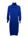 Farm Rio Size XS Royal Blue Polyester Blend Ribbed Knit Heart Cut Out Midi Dress Royal Blue / XS