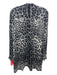 Nieman Marcus Size L Gray & Black Cashmere Long Sleeve Leopard Cardigan Gray & Black / L