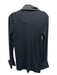 Brunello Cucinelli Size XL Black Cotton Long Sleeve Ribbed Neck detail Top Black / XL