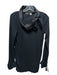 Brunello Cucinelli Size XL Black Cotton Long Sleeve Ribbed Neck detail Top Black / XL