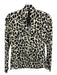 Kate Spade Size 2 Beige & Black Viscose Blend Long Sleeve Leopard Mock Neck Top Beige & Black / 2