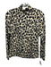Kate Spade Size 2 Beige & Black Viscose Blend Long Sleeve Leopard Mock Neck Top Beige & Black / 2