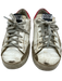 Golden Goose Shoe Size 37 White & Red Leather Upper Glitter Detail Sneakers White & Red / 37