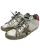 Golden Goose Shoe Size 37 White & Red Leather Upper Glitter Detail Sneakers White & Red / 37