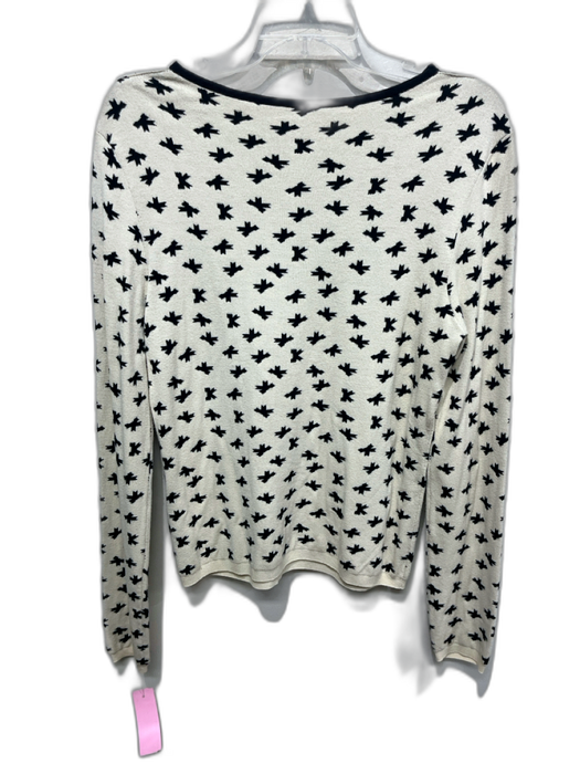 Red Valentino Size XL Sable Viscose Rib Knit Mesh Detail Bows Round Neck Sweater Sable / XL