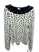 Red Valentino Size XL Sable Viscose Rib Knit Mesh Detail Bows Round Neck Sweater Sable / XL