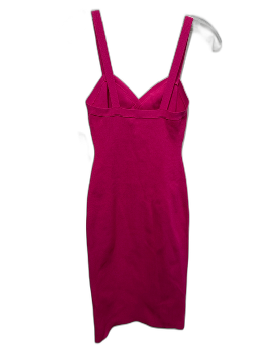 Babaton Size XS Pink Nylon Sleeveless Knee Length Body Con Dress Pink / XS