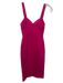Babaton Size XS Pink Nylon Sleeveless Knee Length Body Con Dress Pink / XS