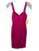 Babaton Size XS Pink Nylon Sleeveless Knee Length Body Con Dress Pink / XS