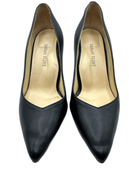 Sarah Flint Shoe Size 37.5 Black Leather Pointed Toe Stiletto Pumps Black / 37.5