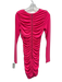 Alice + Olivia Size S / 6 Hot pink Polyester Blend Long Sleeve Back Zip Dress Hot pink / S / 6