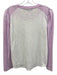 Veronica Beard Jeans Size M White & Purple Pima Cotton Heathered Long Sleeve Top White & Purple / M