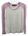 Veronica Beard Jeans Size M White & Purple Pima Cotton Heathered Long Sleeve Top White & Purple / M