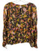 Marie Oliver Size XS Black, Gold, Pink Silk Blend Metallic Abstract Top Black, Gold, Pink / XS