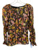 Marie Oliver Size XS Black, Gold, Pink Silk Blend Metallic Abstract Top Black, Gold, Pink / XS