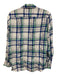 Frank & Eilen Size XXS Blue, Green, White Linen Blend Plaid Long Sleeve Top Blue, Green, White / XXS