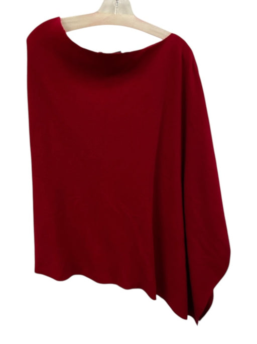 Eileen Fisher Size One Size Red Merino Wool Poncho Sweater Red / One Size