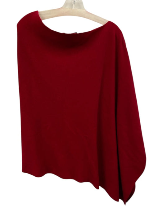 Eileen Fisher Size One Size Red Merino Wool Poncho Sweater Red / One Size