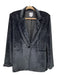 Sen Size L Black & Silver Polyester Shoulder Pads One Button Glitter Jacket Black & Silver / L