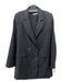 Reformation Size L Black Viscose Lapel Detail Darted Shoulder Pads Jacket Black / L