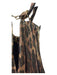 Alice & Olivia Size XL Brown & Black Silk & Polyester Pleated GHW Sleeveless Top Brown & Black / XL