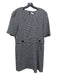 Veronica Beard Size 12 Black & White Cotton Geometric Short Sleeve Darted Dress Black & White / 12