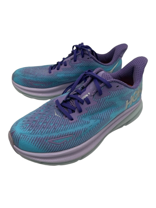 Hoka Shoe Size 8.5 Purple & Blue Synthetic Perforated Ombre Lace Up Sneakers Purple & Blue / 8.5