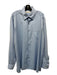 Ermenegildo Zegna Size XL Blue Cotton Button Down Men's Long Sleeve Shirt XL