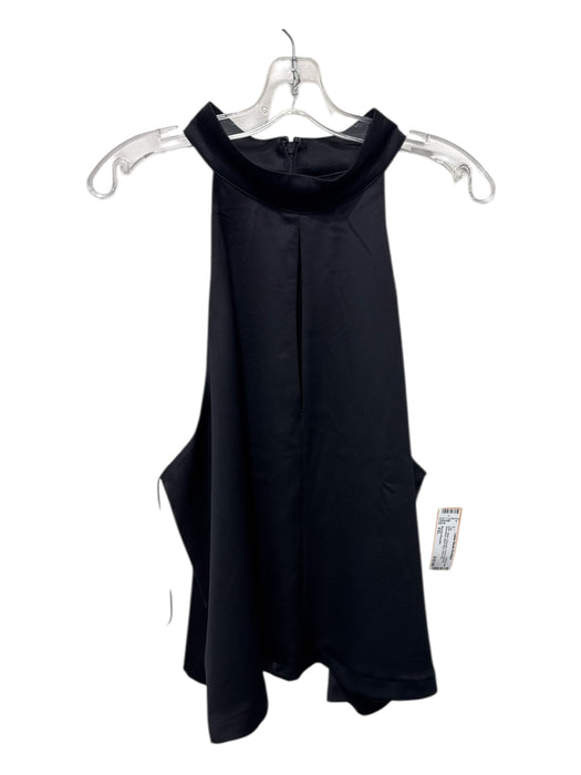 Banana Republic Size XXL Black Polyester Front Keyhole Sleeveless Mock Neck Top Black / XXL