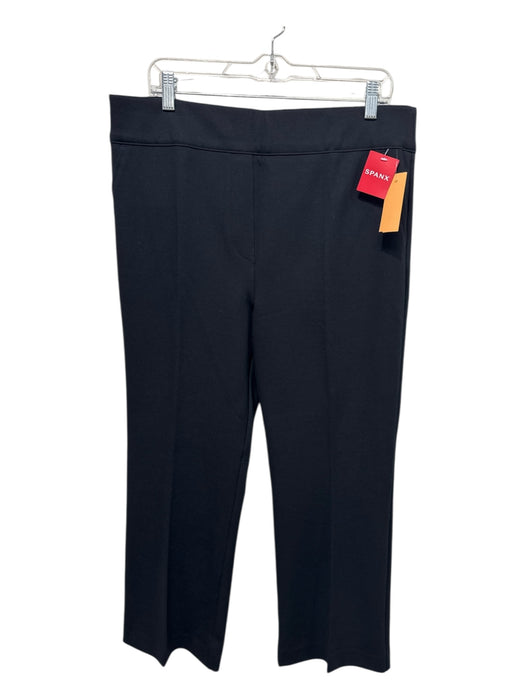 Spanx Size 1X Black Rayon & Nylon Elastic Waist Wide Leg Pants Black / 1X